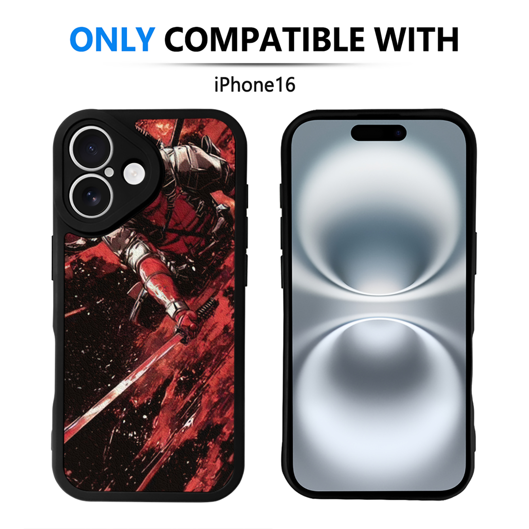 （画像用） Deadpool デッドプール 【iPhone 16シリーズ対応】シリコンスマホケース（レザー調） 材質：シリコン